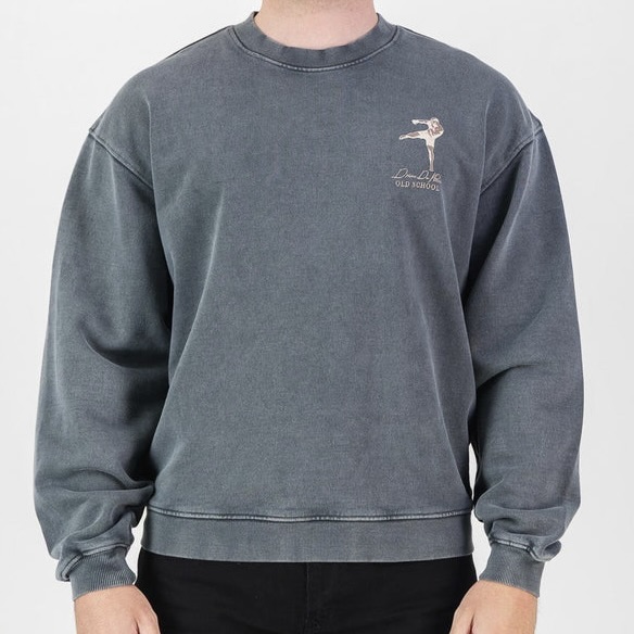 Unisex Turb Grey Stillknocks Acid Wash Crew Sweat
