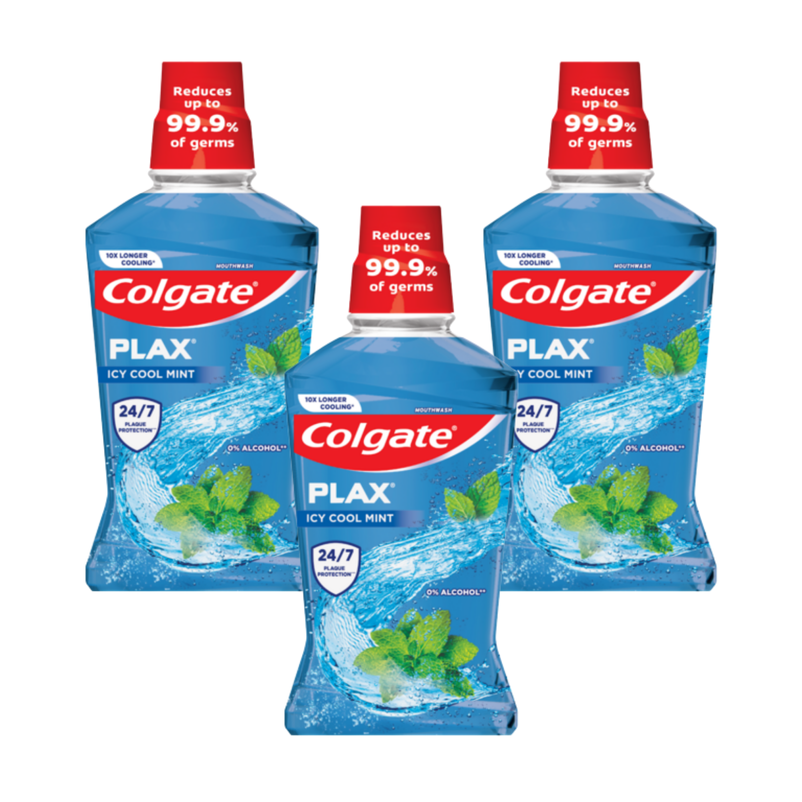 3x 500ml Plax Mouthwashes