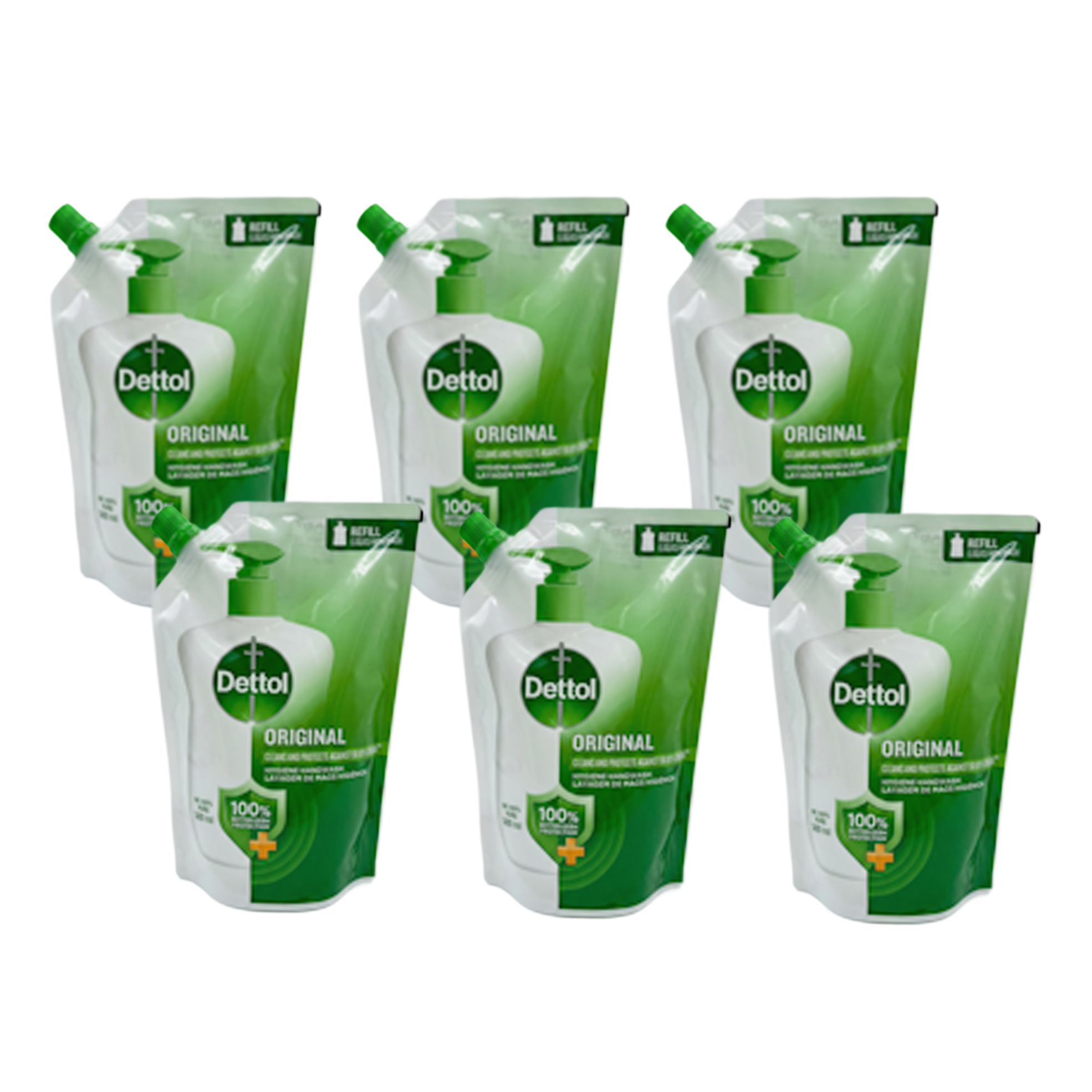 6x 500ml Hygiene Hand Wash Refills