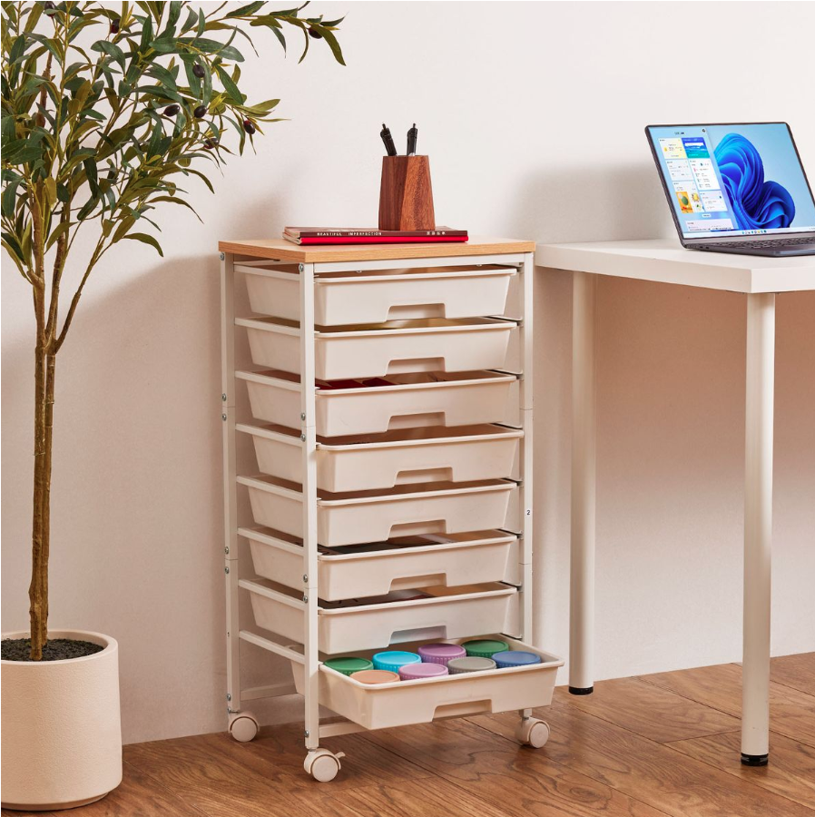 8-Drawer Mobile Utility Storage Cart