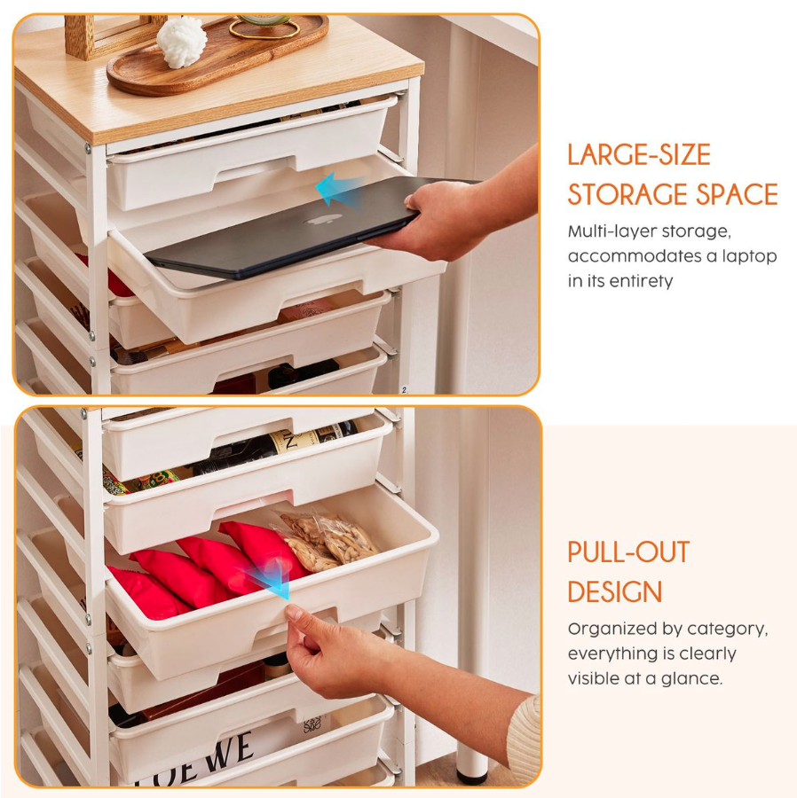 35% off on 8-Drawer Mobile Utility Storage Cart | OneDayOnly