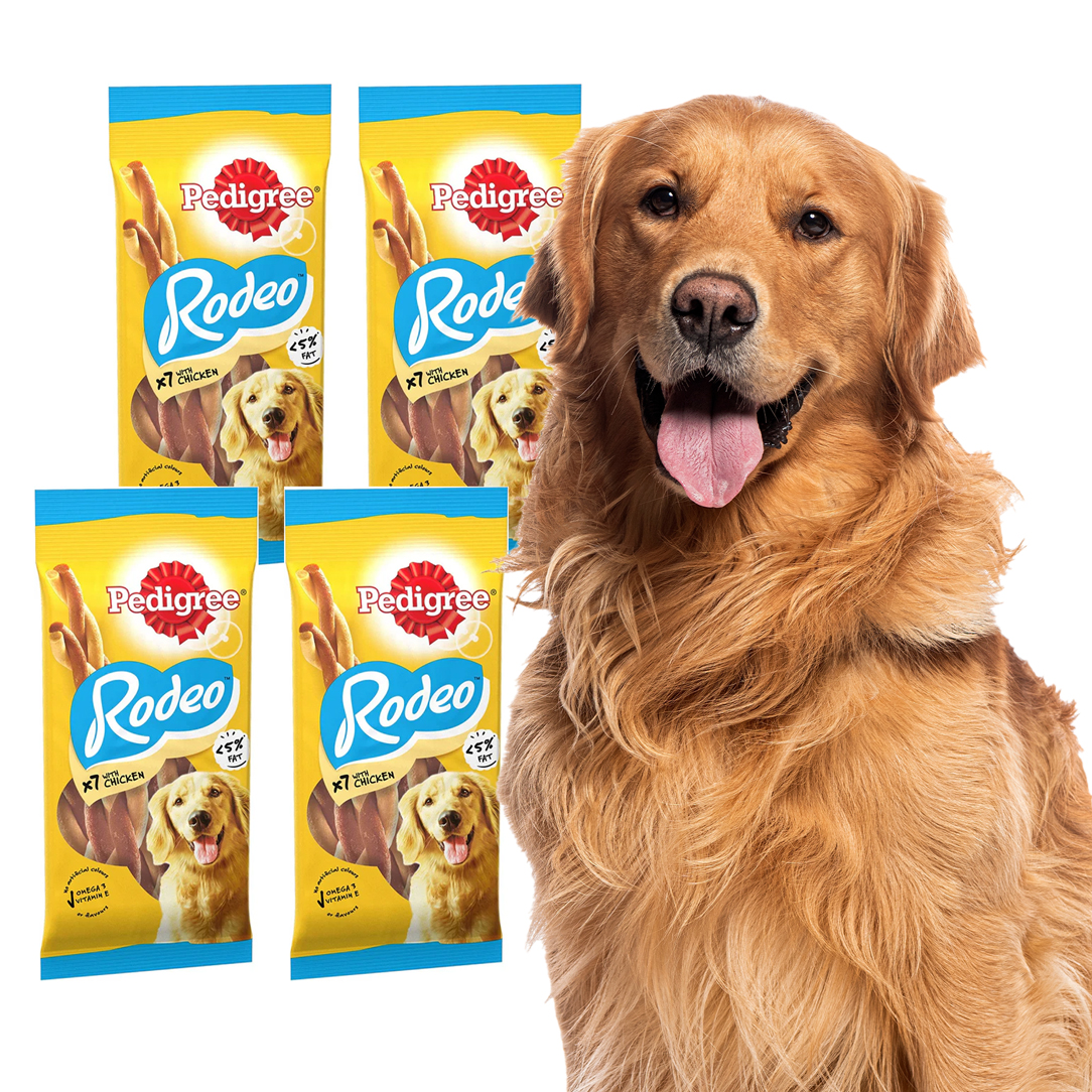 4x 7-piece Rodeo Chicken Dog Treats