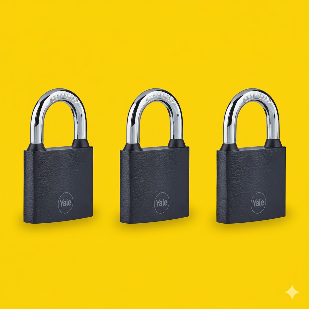 3x 38mm Iron Padlocks