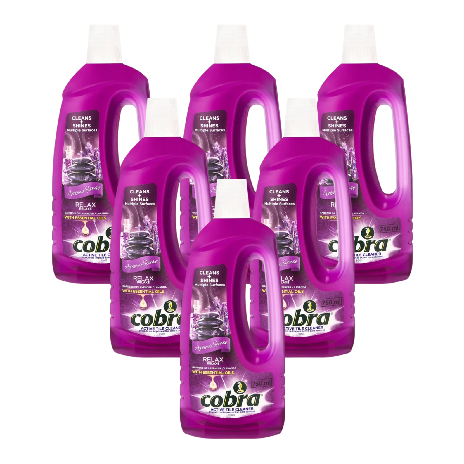 6x 750ml Gardens of Lavender Aroma Tile Cleaners