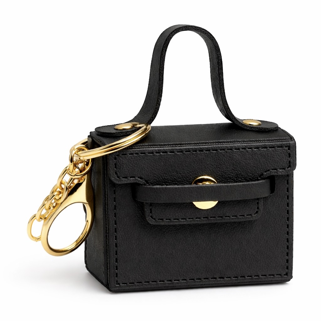 Leather Keychain Coin Purse and Earphone Pouch