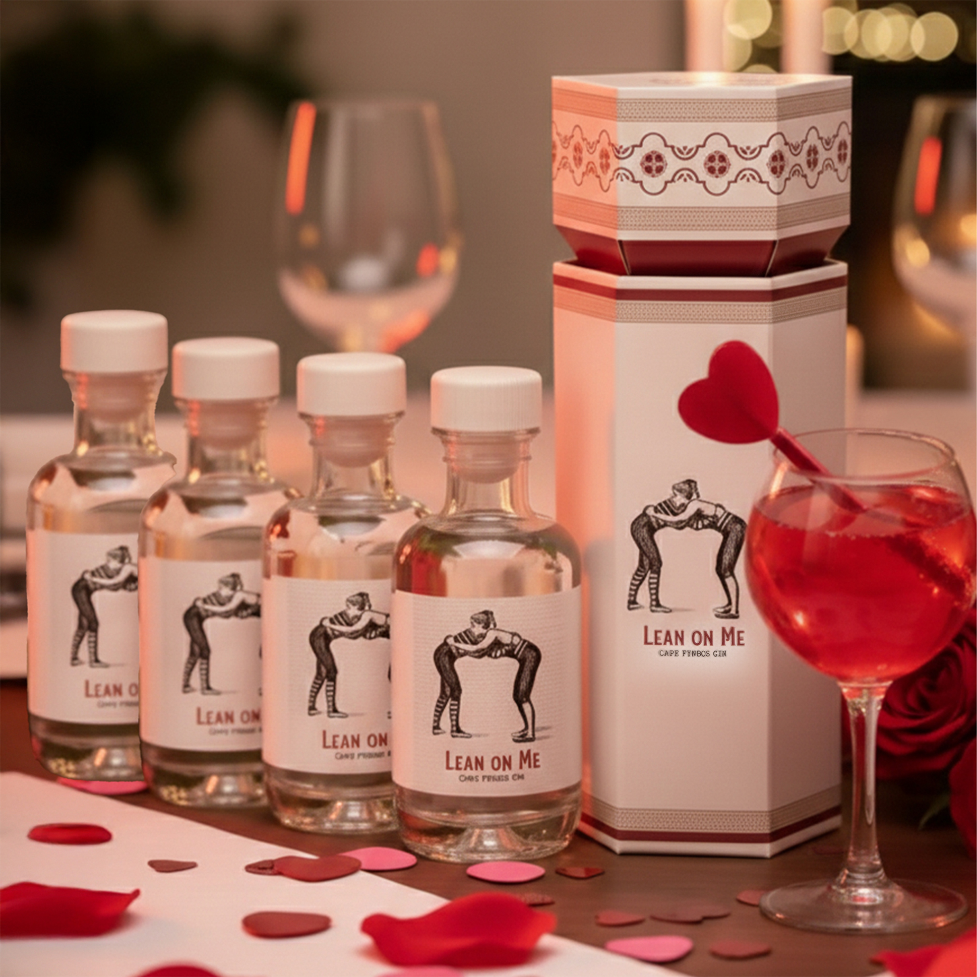 4x 50ml Lean On Me Gin Bon Bon's