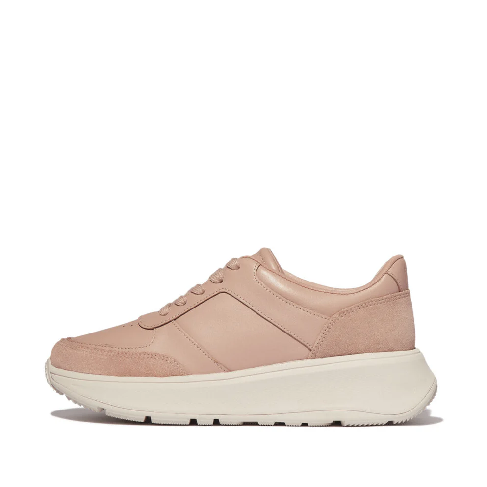 Ladies Classic Beige F-Mode Flatform Sneakers