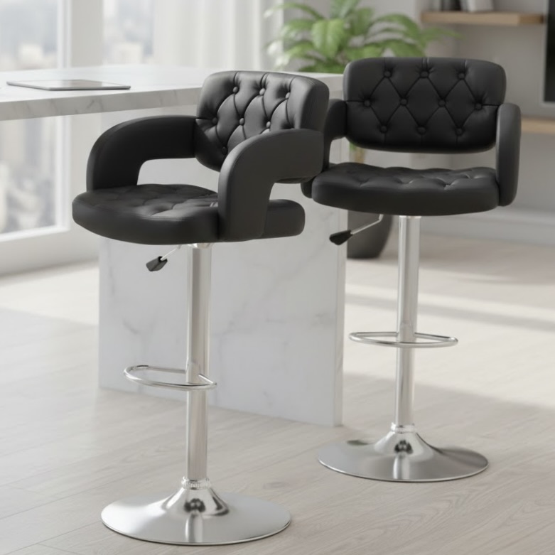 2x Adjustable Delia Bar Stools