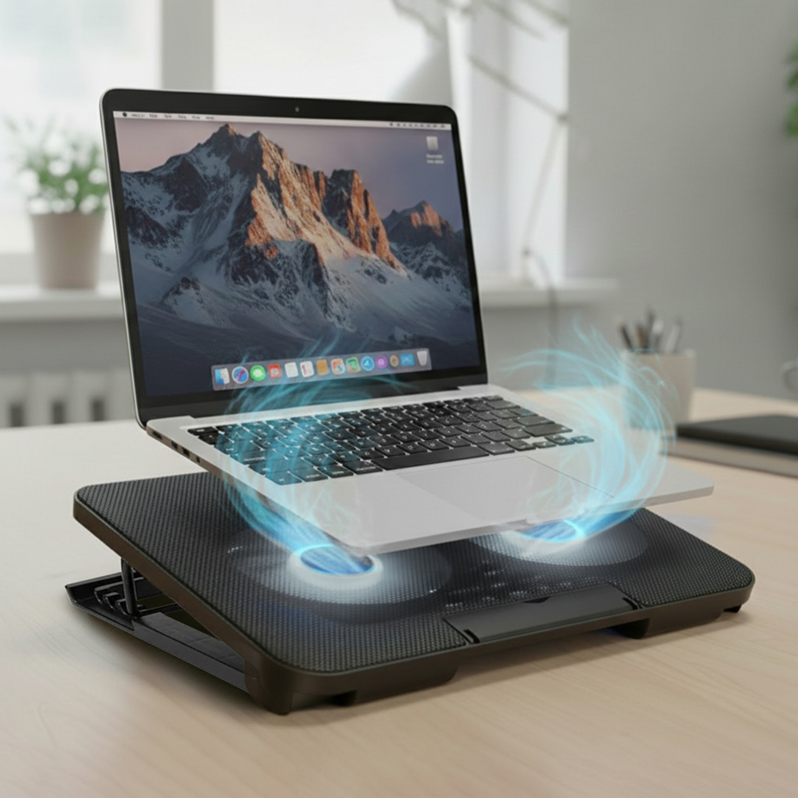 Laptop Cooling Pad with Slim USB Powered External Fans