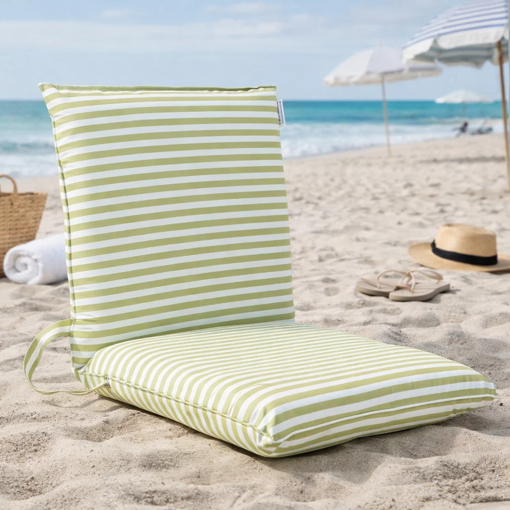 Adjustable Reclining Water-Resistant Beach Chair with Carry Handle