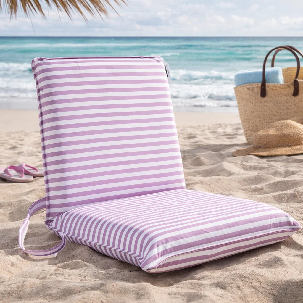 Adjustable Reclining Water-Resistant Beach Chair with Carry Handle