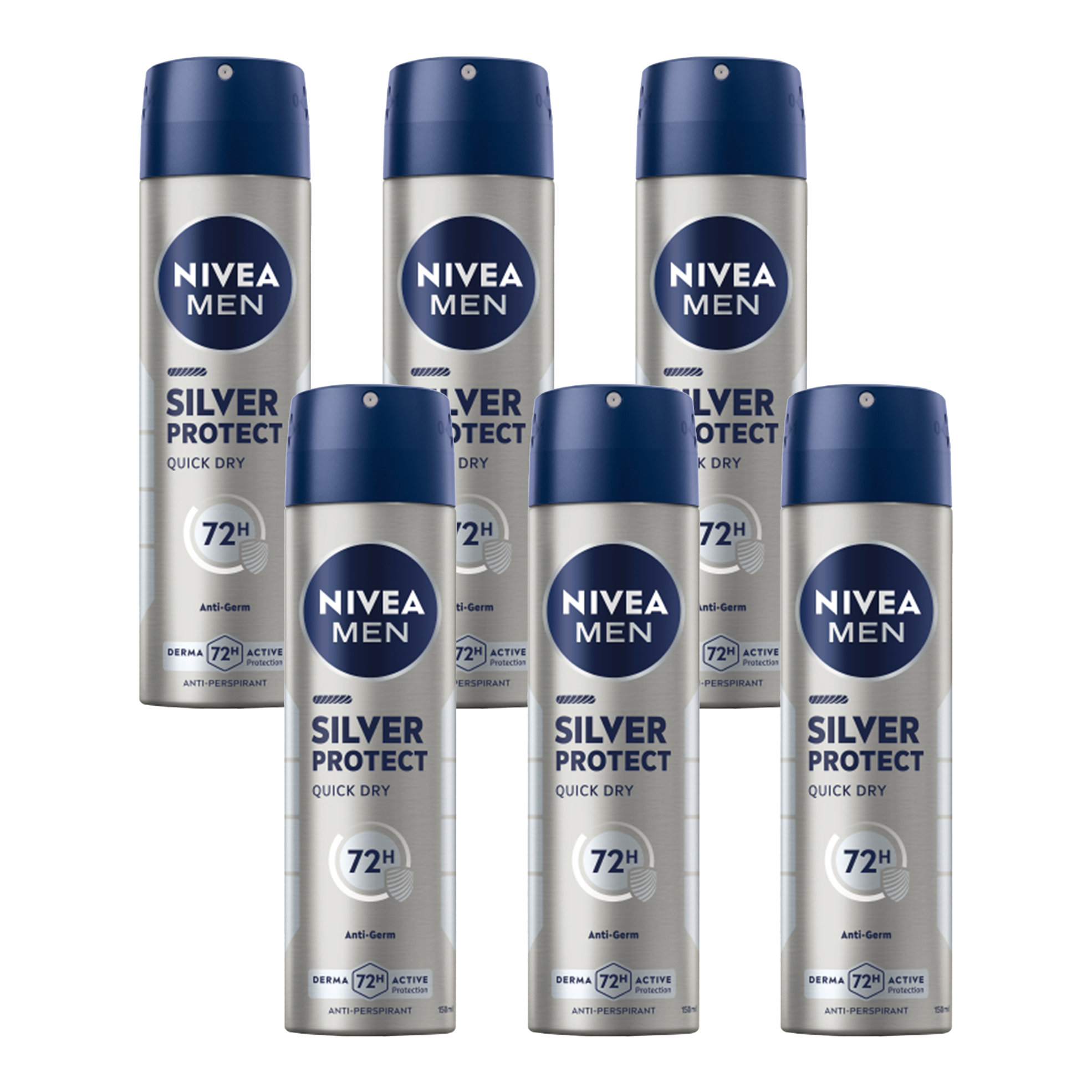 6x 150ml Men's Anti-Perspirant Aerosol Deodorants