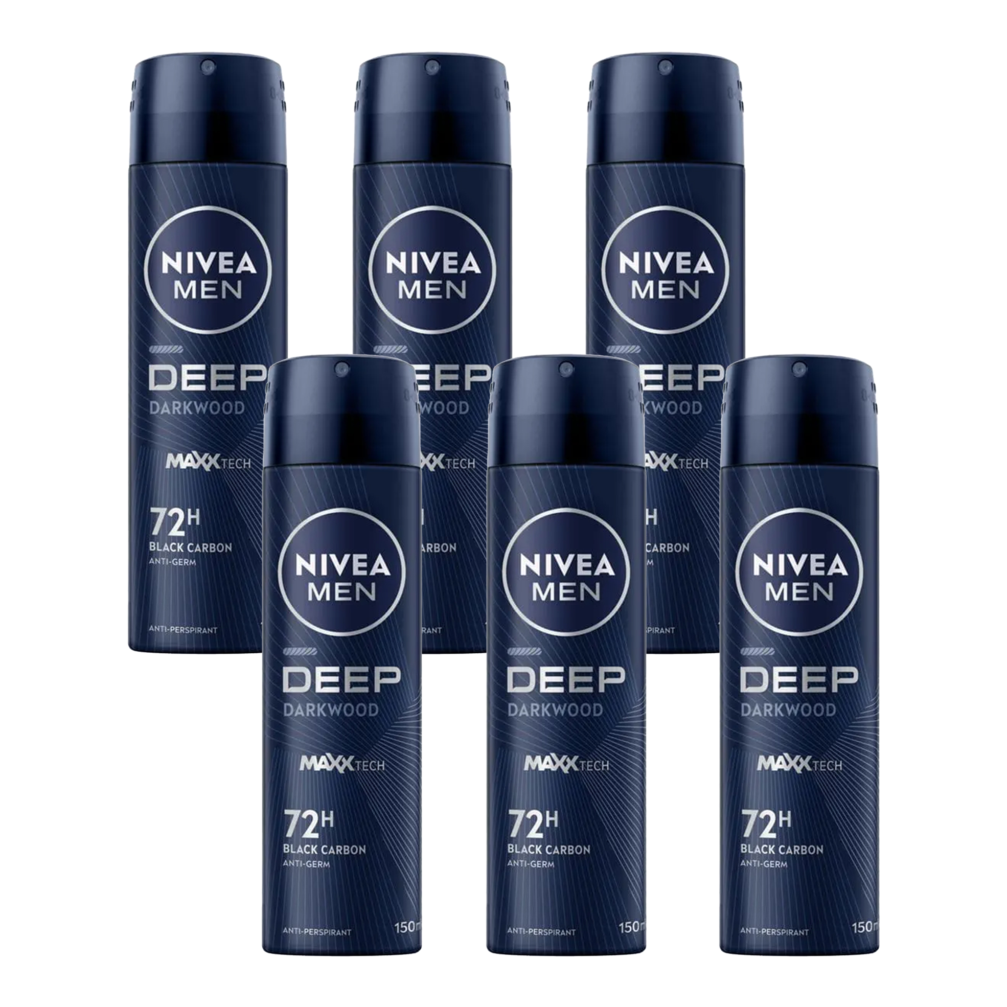NIVEA MEN 6x 150ml Men's Deodorant Sprays | OneDayOnly