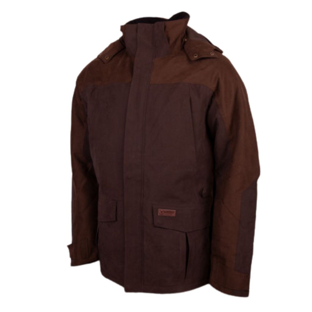 Men's Elite Oilskin Look Padded Parka Jacket