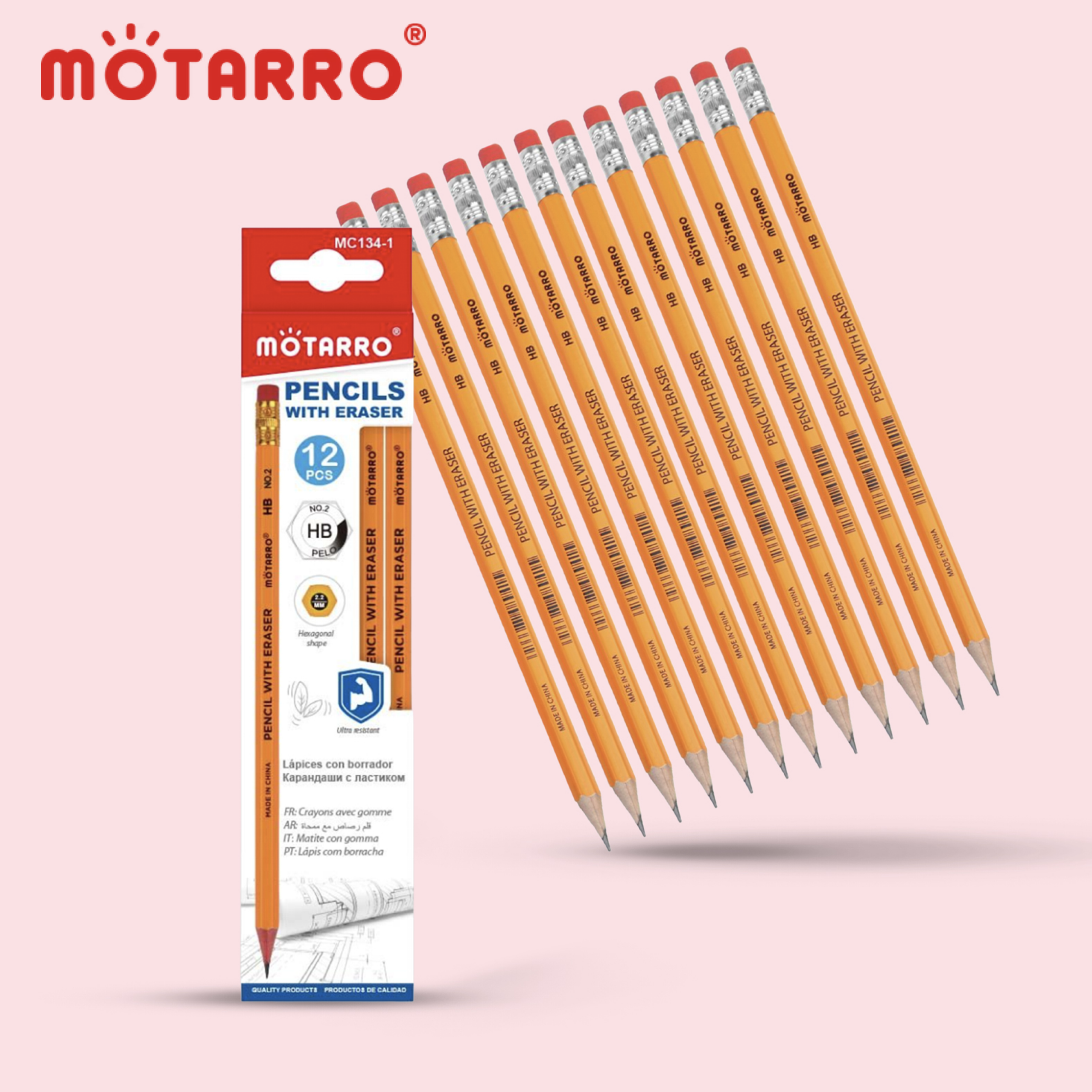 12x HB Drawing Pencils