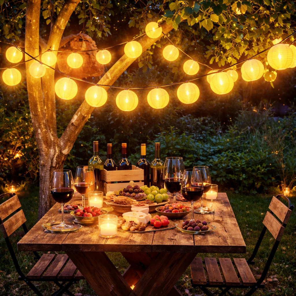 5m Solar-Powered Waterproof Lantern String Lights