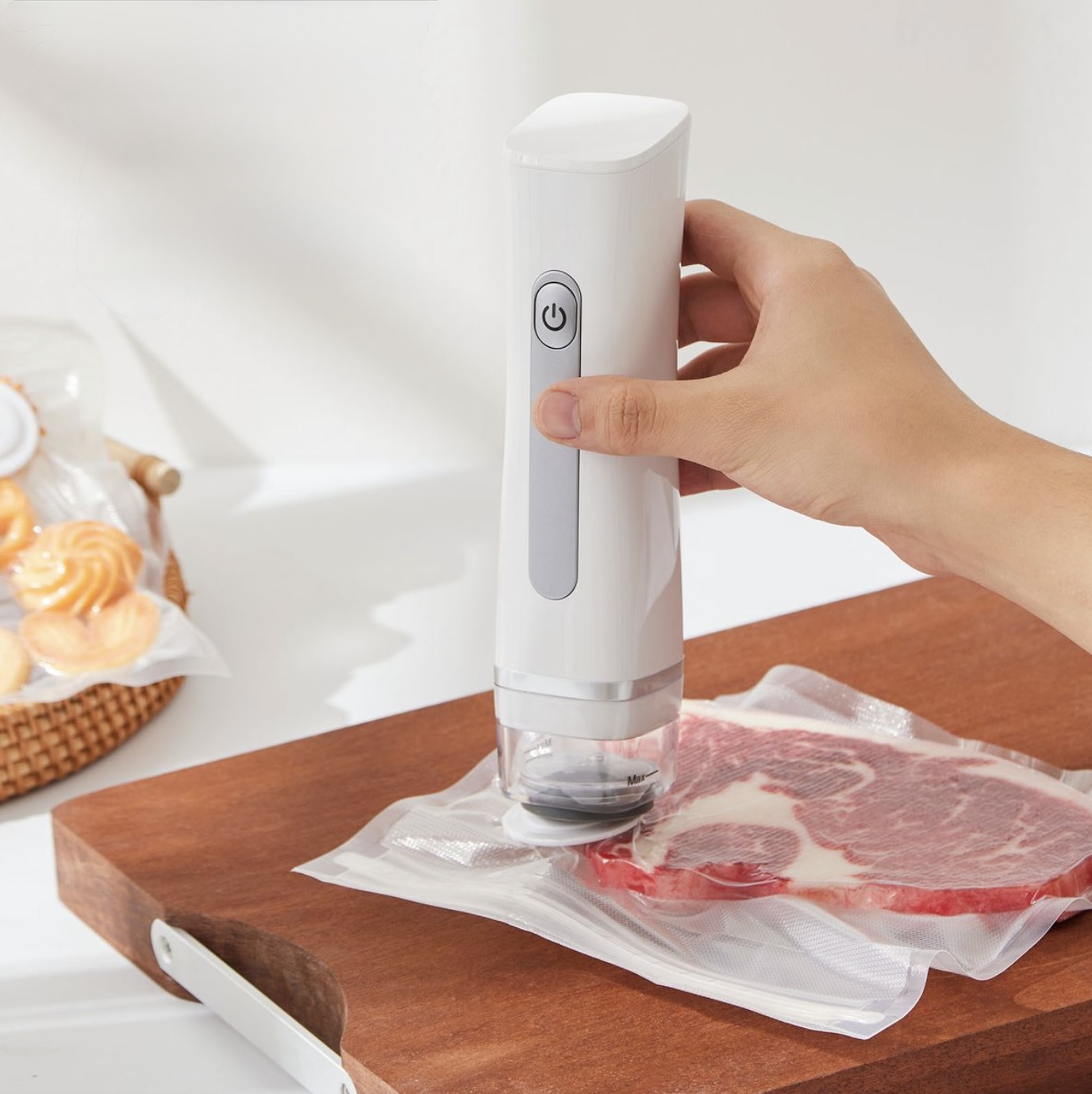 Portable Handheld Food Vacuum Sealer with Reusable Bags