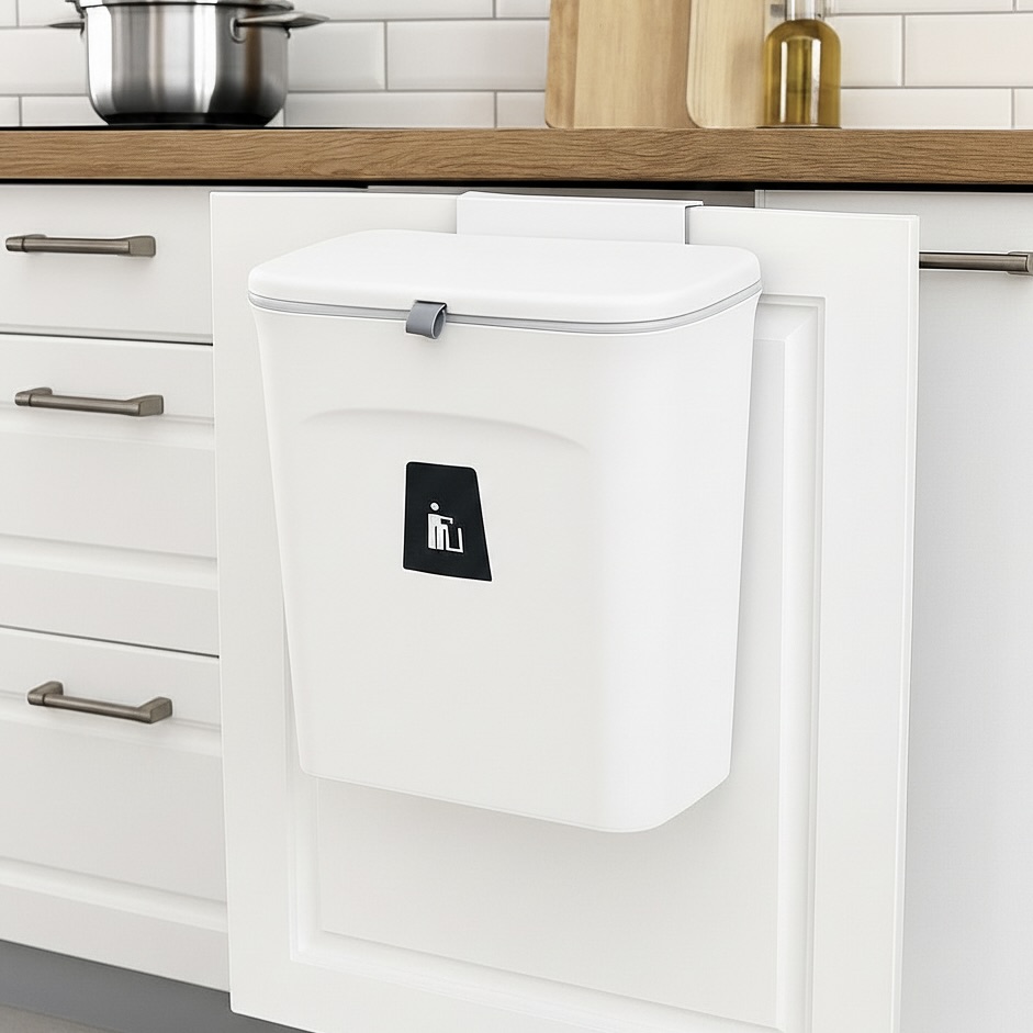 Hanging Garbage Can with Garbage Bags