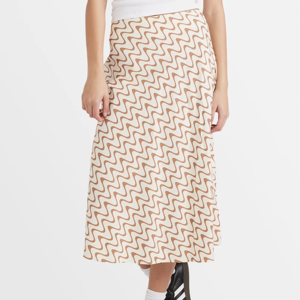 Ladies Latte Waves Anika Midi Skirt