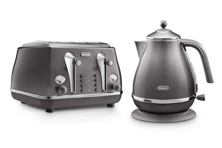 Icona Metallics Grey Kettle & Toaster Set