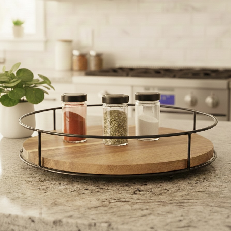 Wooden Lazy Susan Turntable
