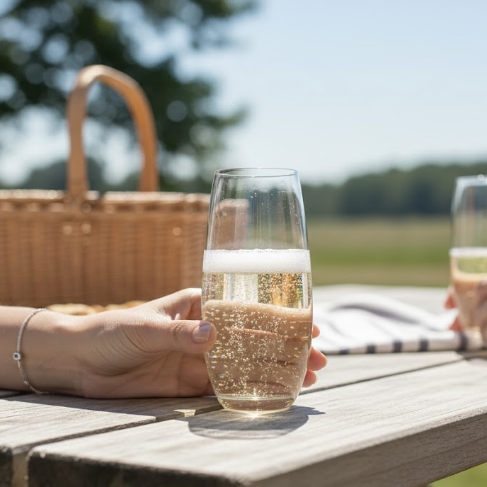 12x 230ml Stemless Champagne Glasses