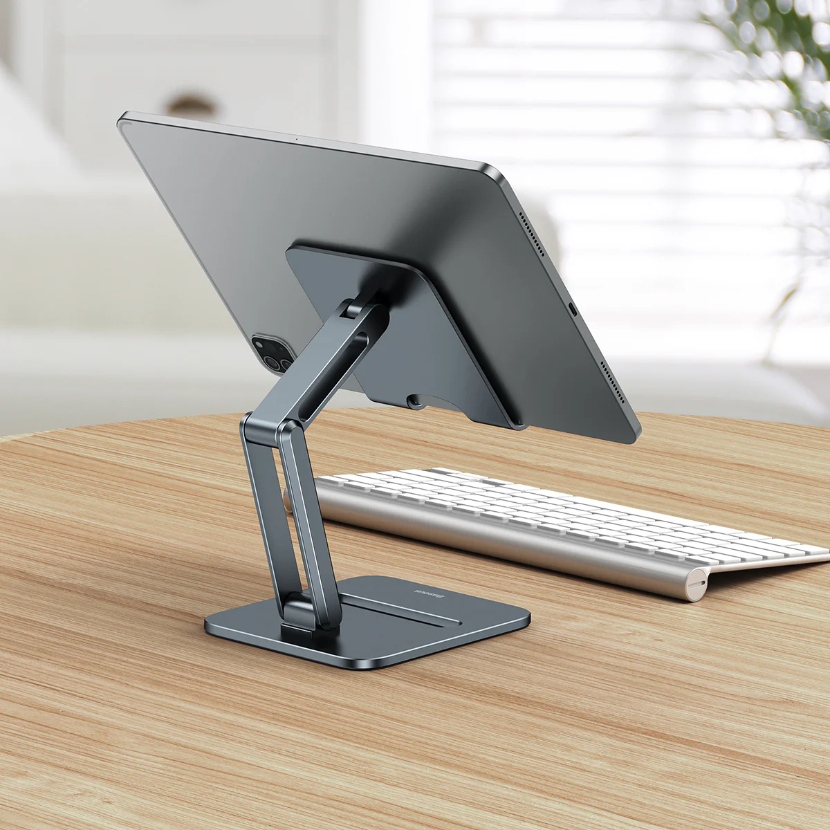 Biaxial Foldable and Adjustable Metal Stand for Tablets