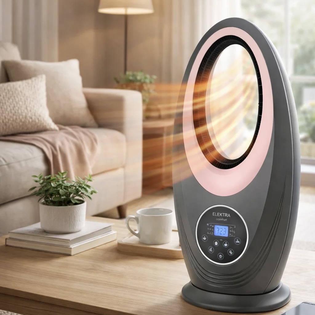 Bladeless Aero Fan Heater with Mood Light