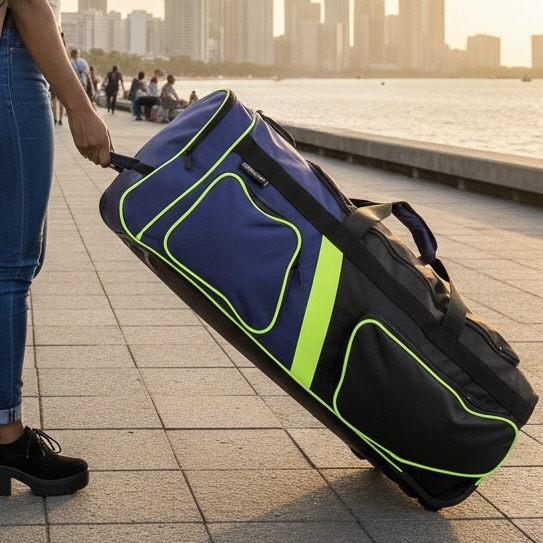 6-Compartment Duffel Bag with Wheels
