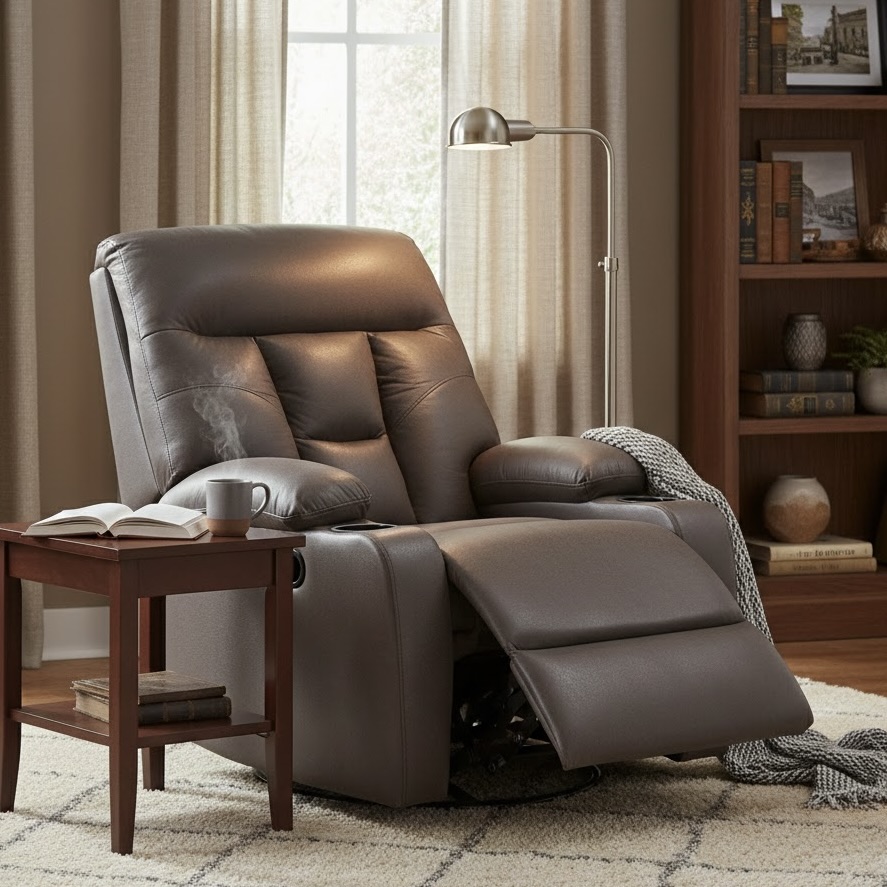 Lennox Rocker Recliner with Swivel Base and X-Shield Protection Kit