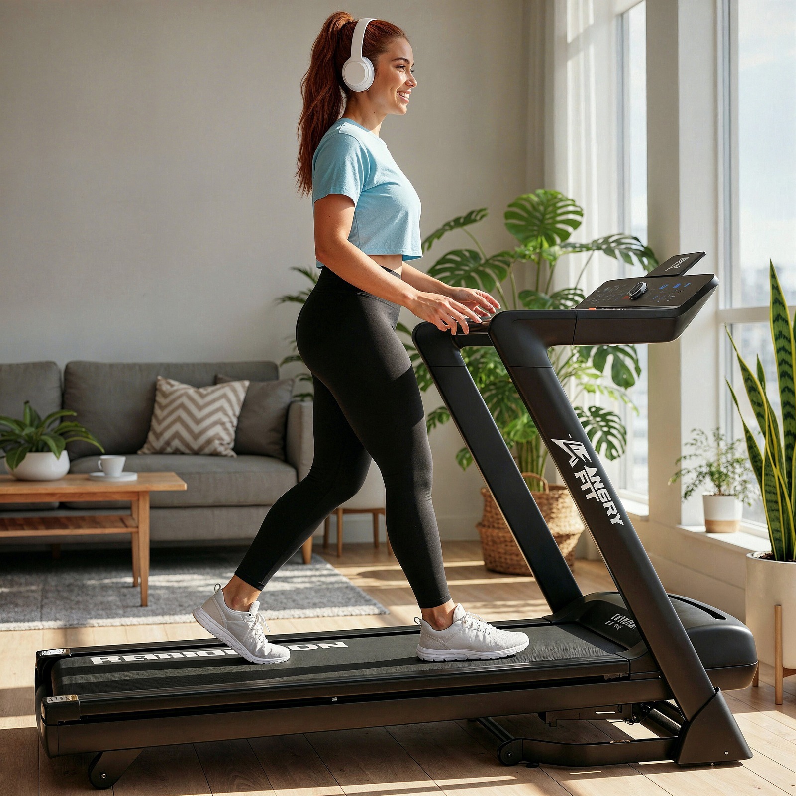 RebelRun Foldable Treadmill with Wireless Charger