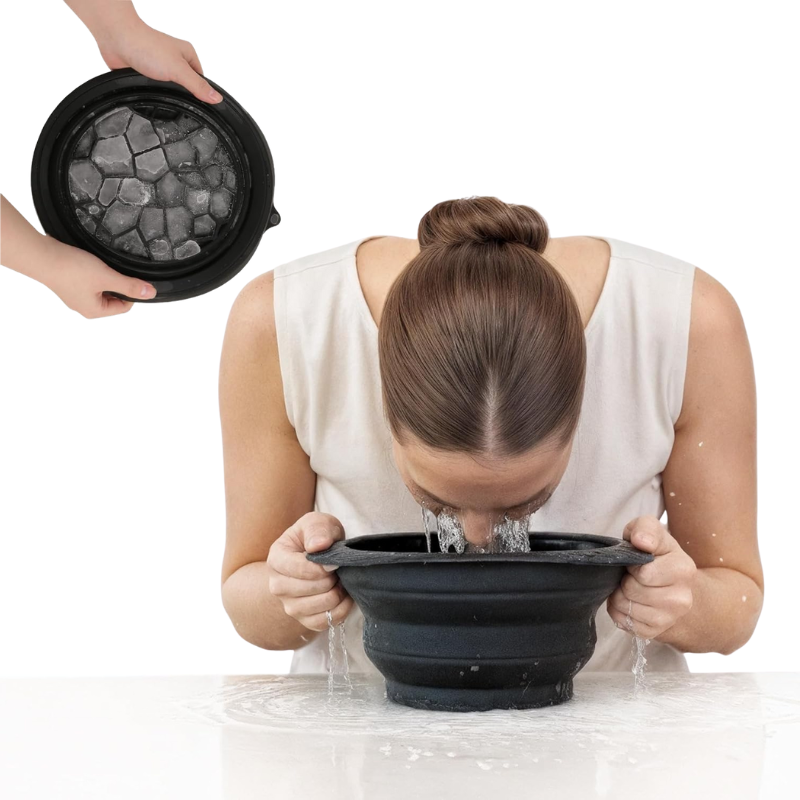 Collapsible Silicone Facial Ice Plunge Bowl