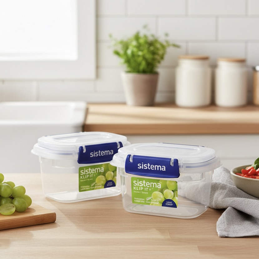 3x 400ml Leak-Proof Rectangular Klip It Containers