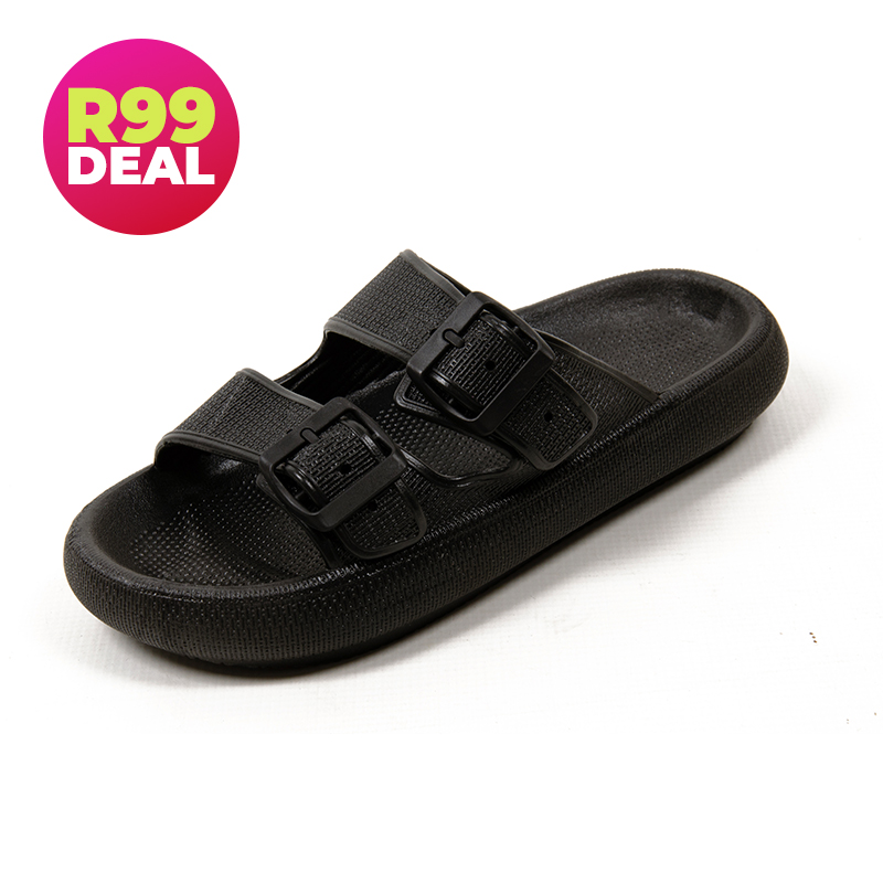 Ladies Double Buckle Sandals