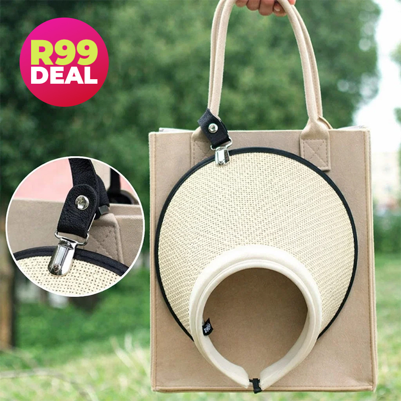 Faux Leather Hat Clip