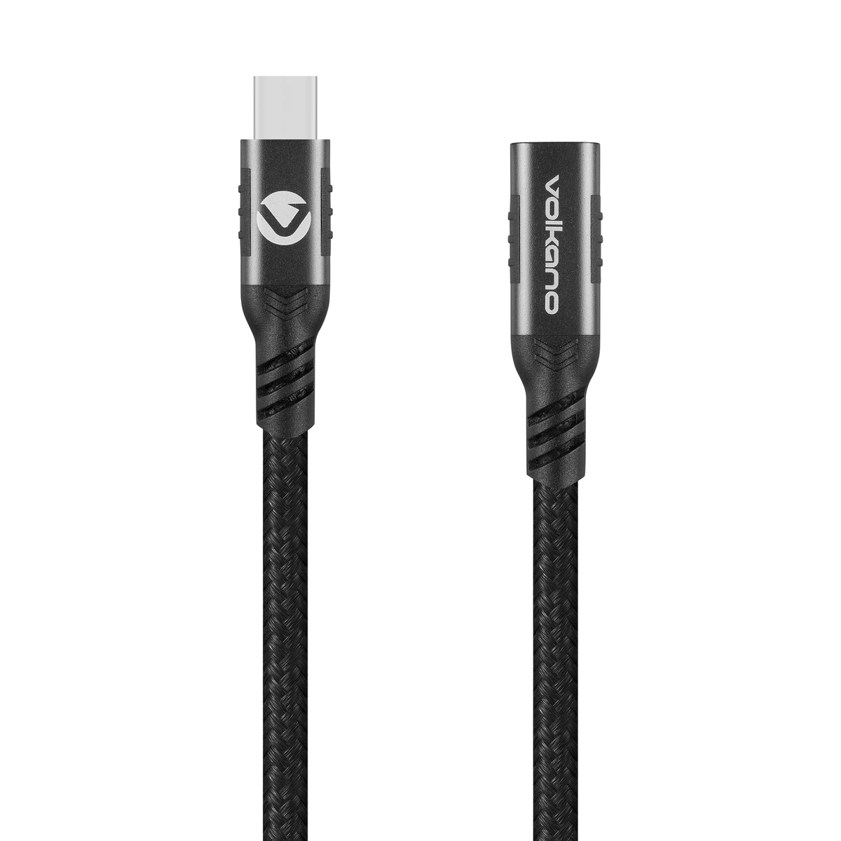 2x Weave Series USB-C Male to USB-C Female Extension Cables