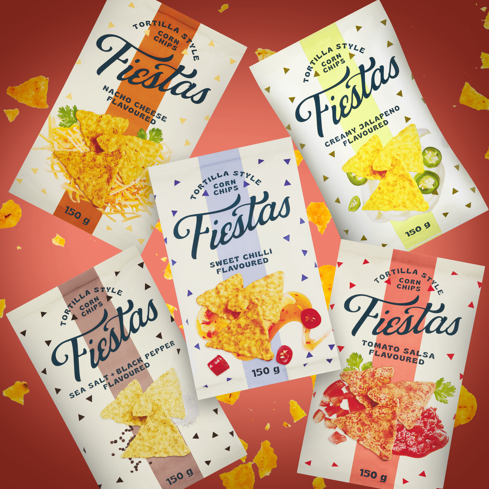 18x 150g Flavoured Tortilla Chips