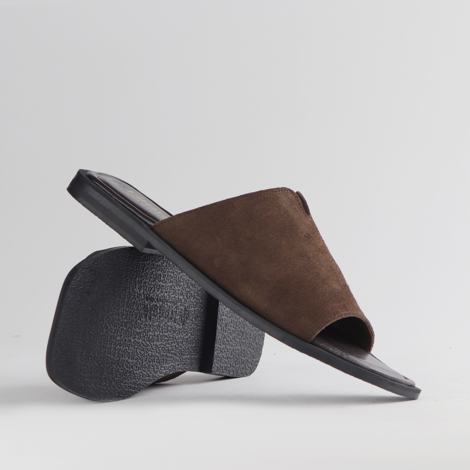 Ladies Brown Genuine Leather Mule Sandals