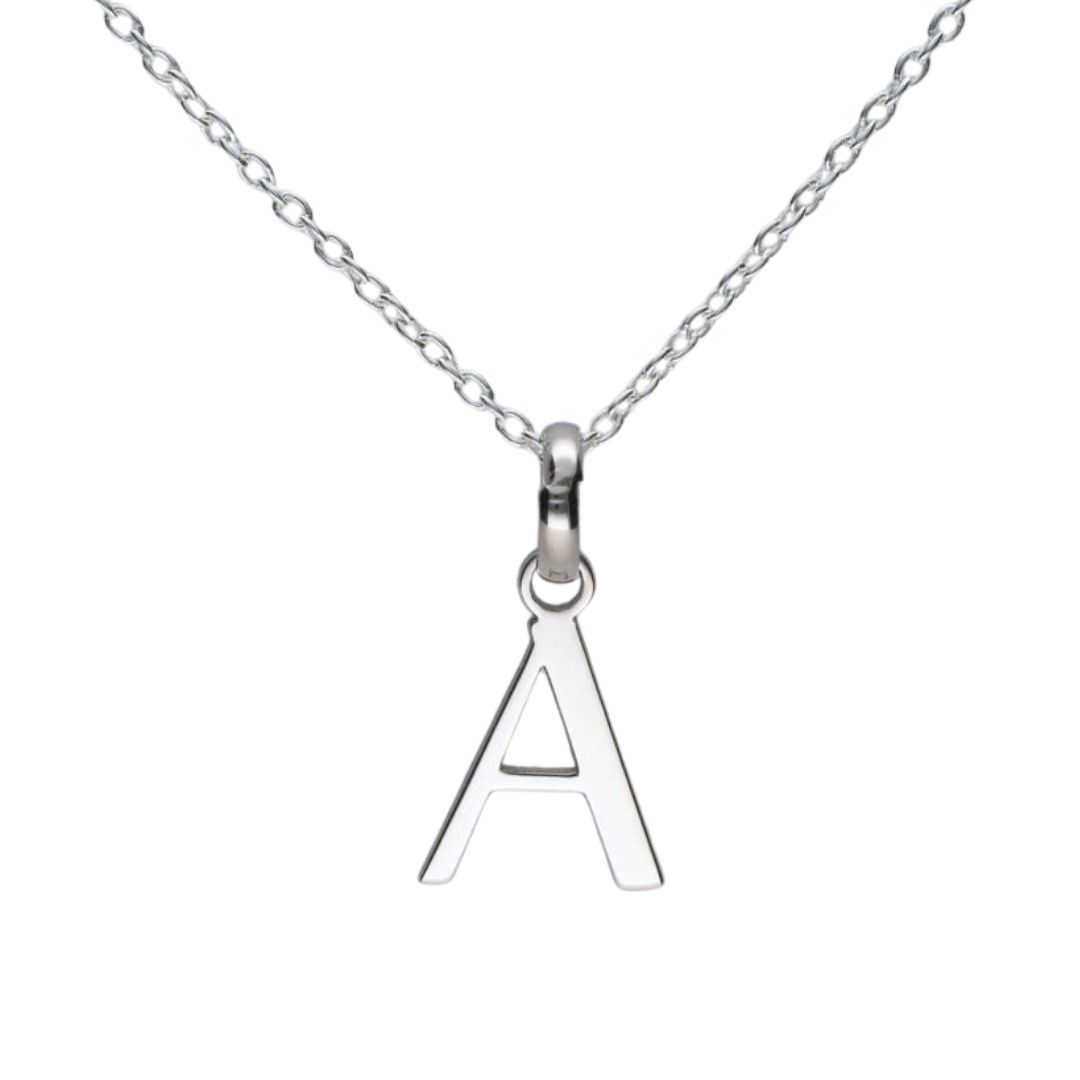 9kt Gold or Sterling Silver Initial Pendant Necklace