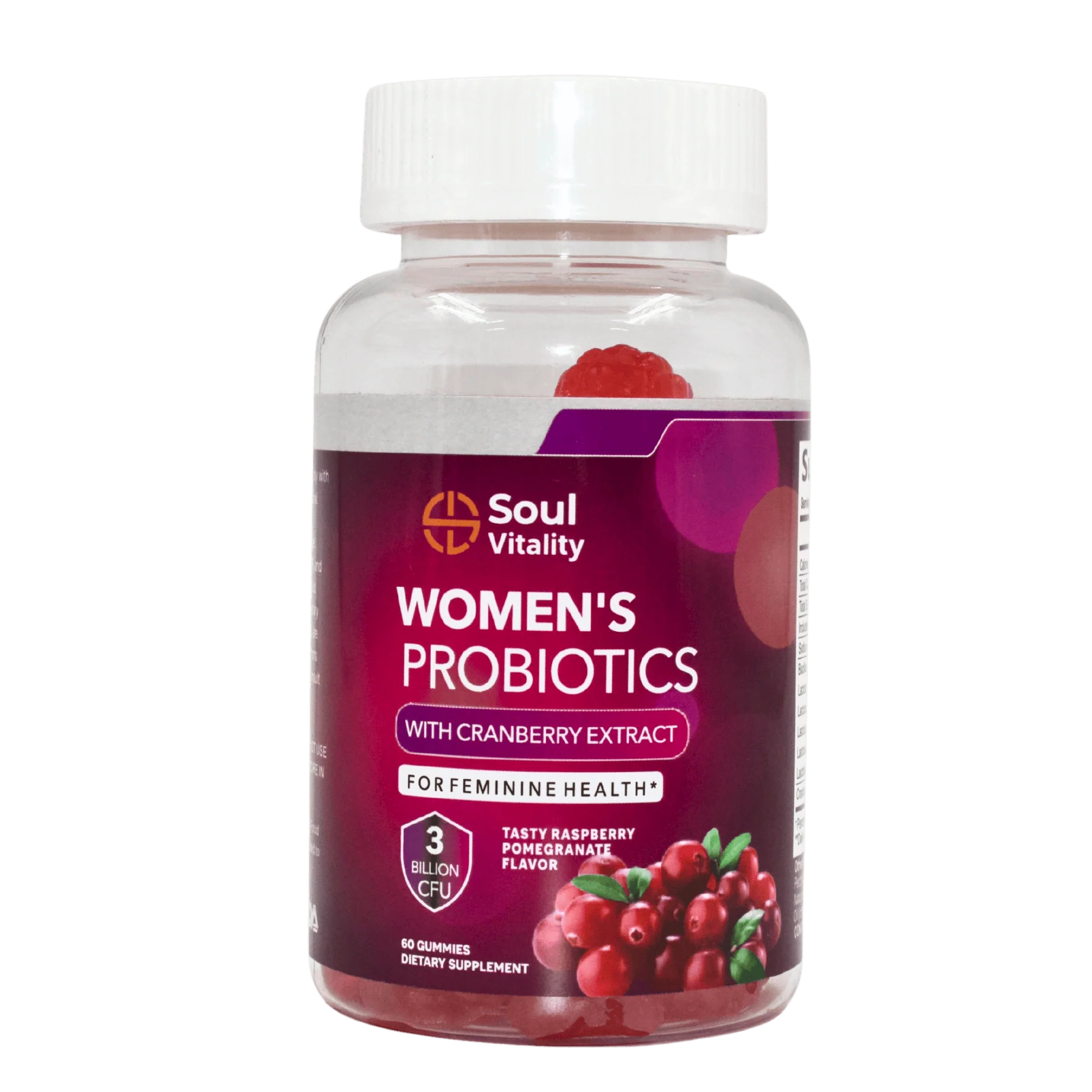 Women’s Probiotic Gummies with Cranberry Extract (60's)
