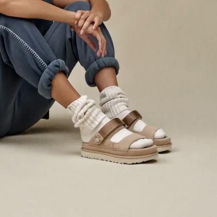 Ladies Suede Goldenstar Glide Sandals