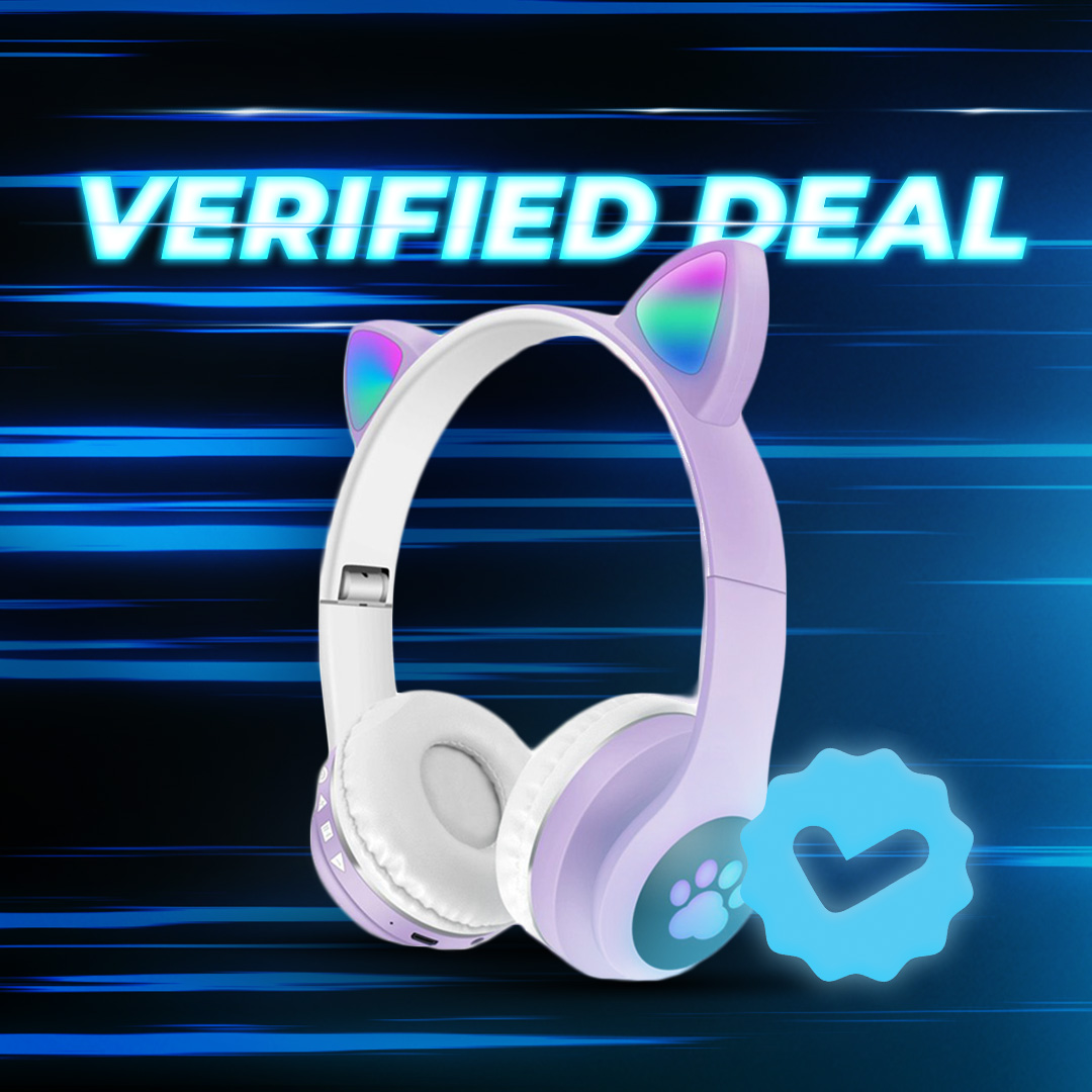 Wireless Cat Ear LED Headphones
