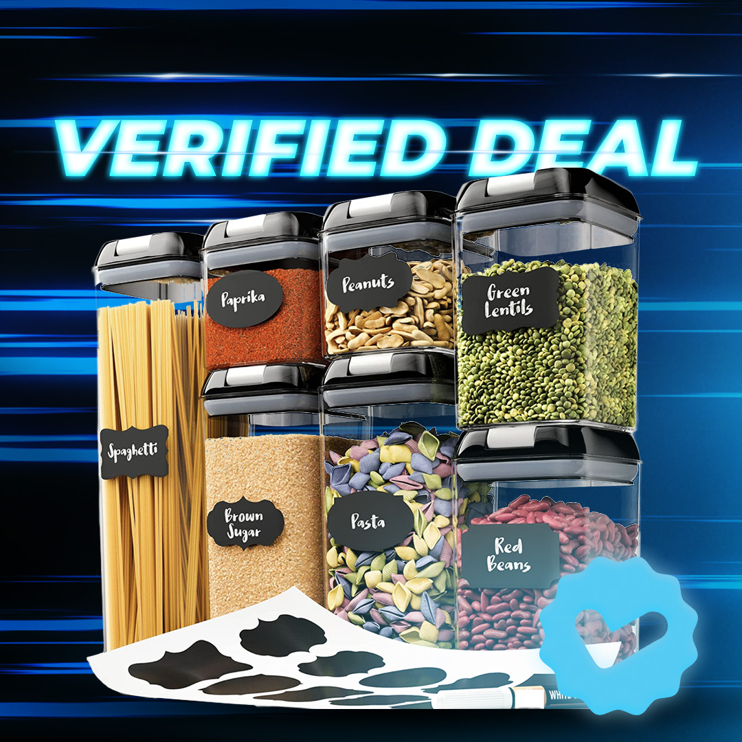 80% off on 7-Piece Containers with Labels | OneDayOnly