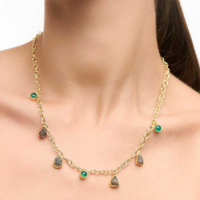 18k Gold-Plated Nina Multi-Gem Necklace