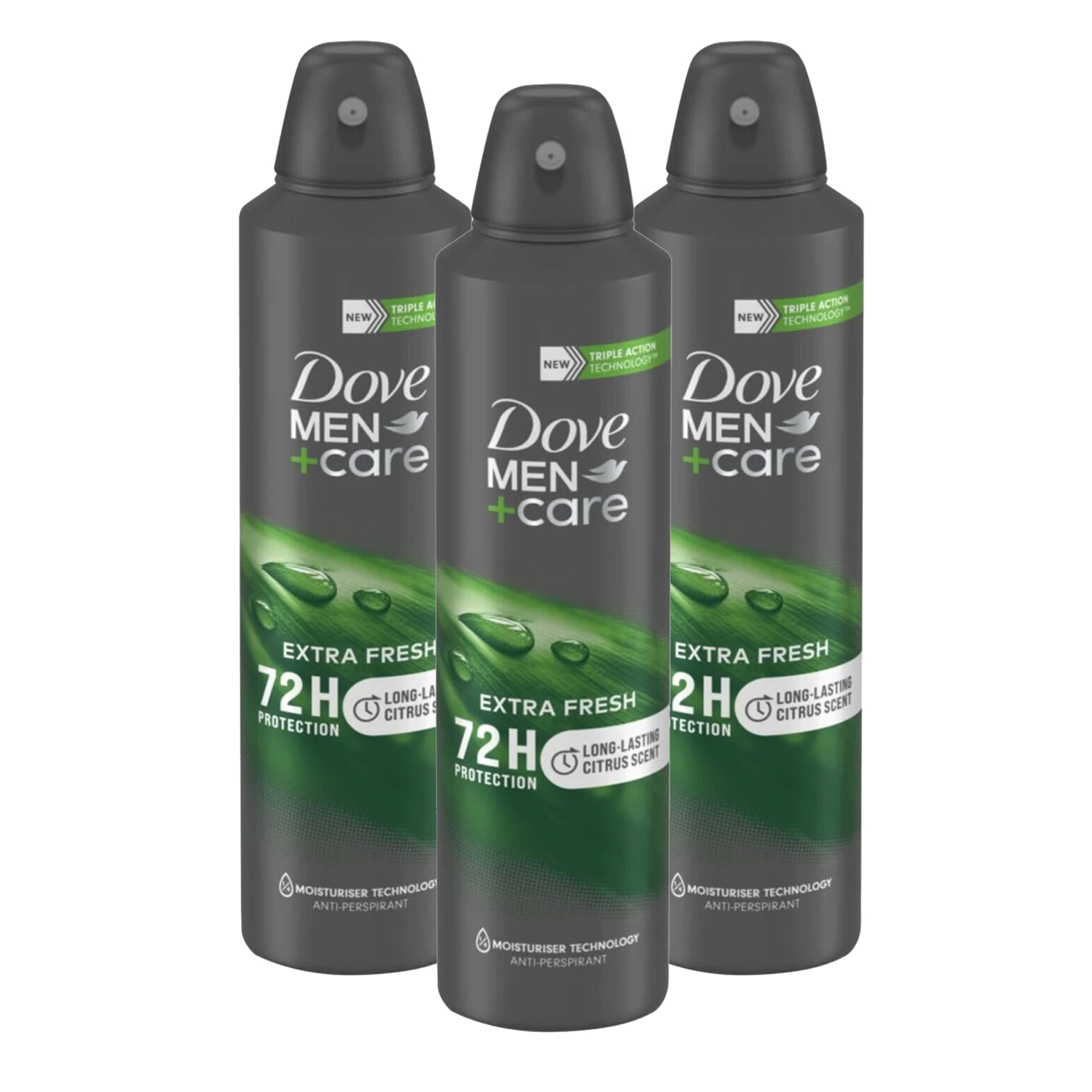 3x 150ml Men's Antiperspirant Deodorants Spray
