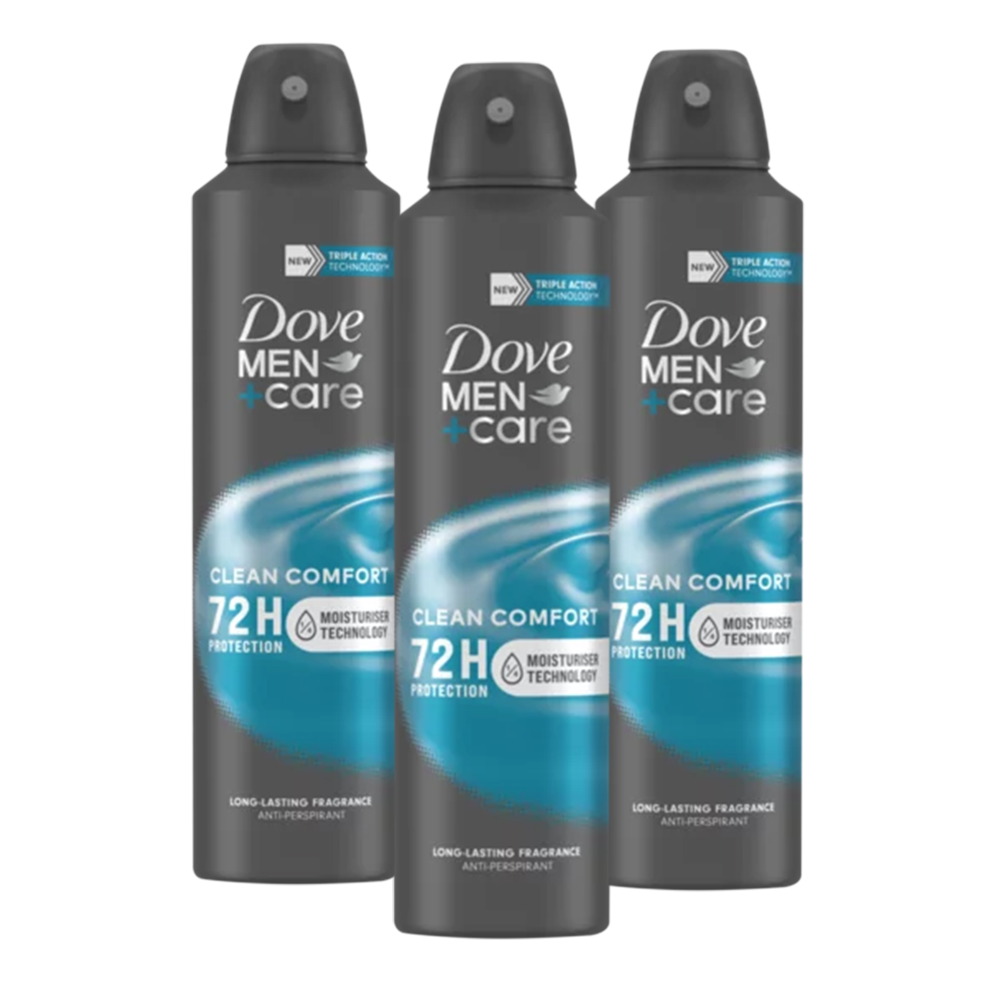 3x 150ml Men's Antiperspirant Deodorants Spray