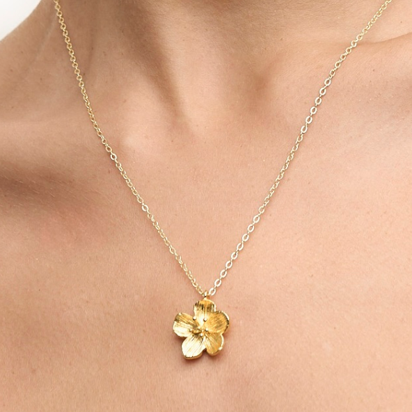 18k Gold-Plated Mila Flower Pendant Necklace