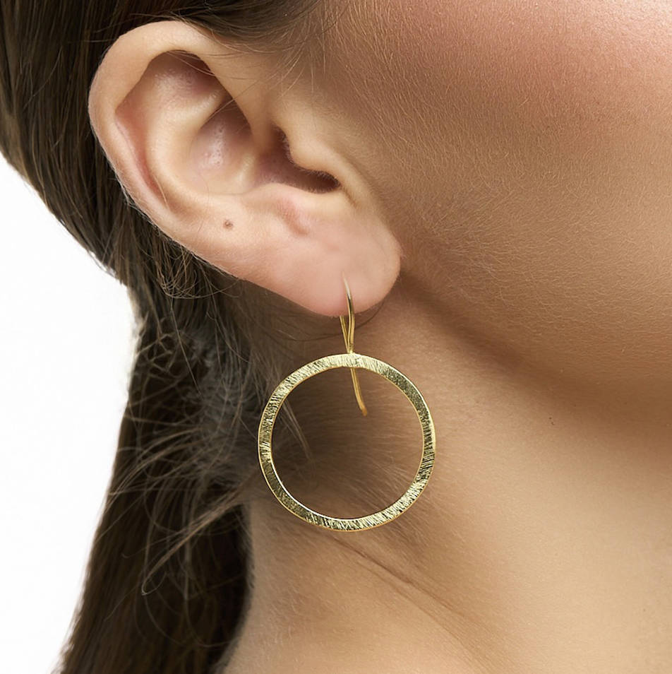 18k Gold-Plated Vera Circle Drop Earrings