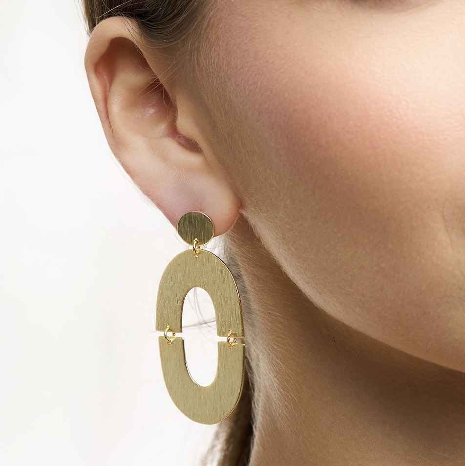18k Gold-Plated Iris Bold Earrings