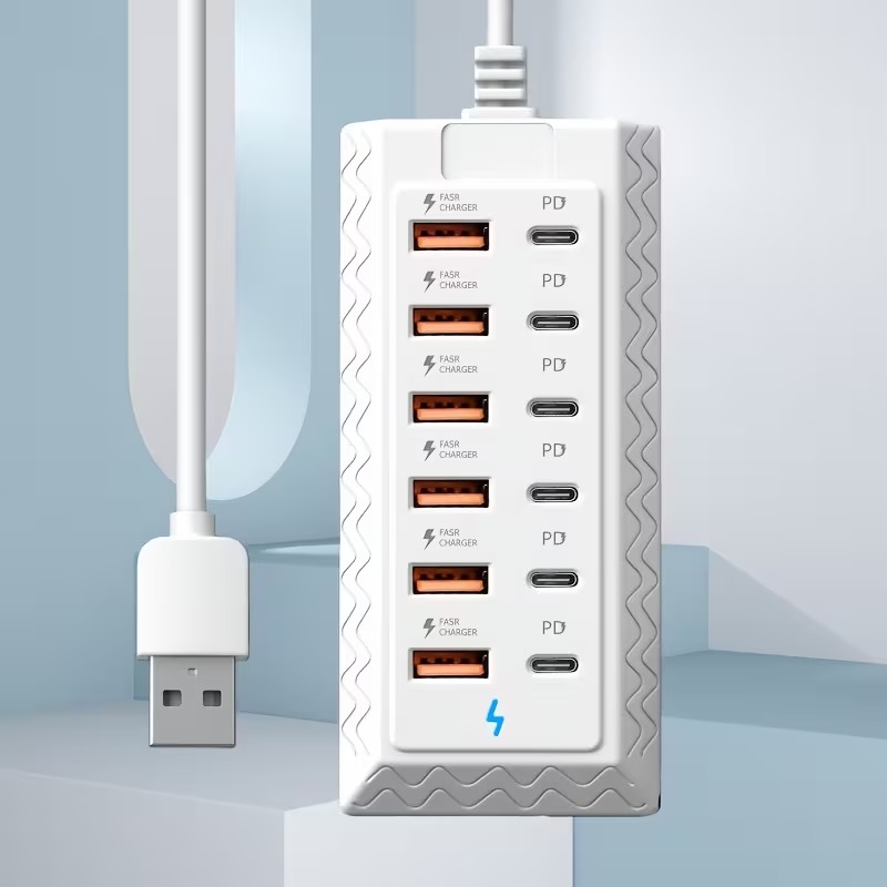 12-Port 66W Fast Charging Station